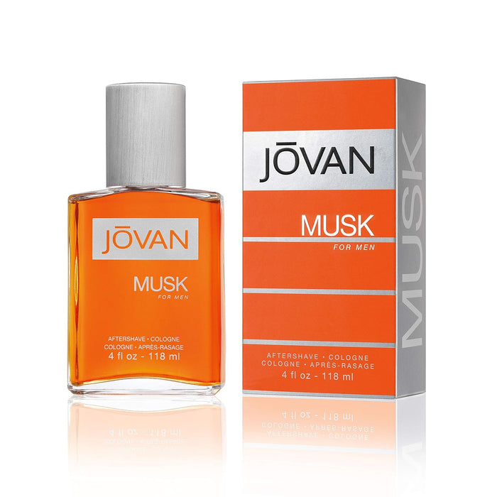 Jovan Musk de Jovan para hombres - Colonia para después del afeitado de 4 oz