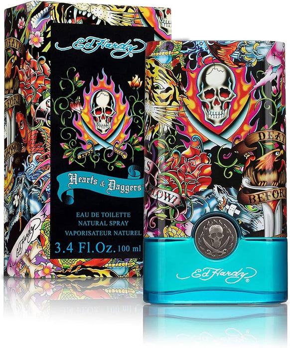 Ed Hardy Hearts and Daggers by Christian Audigier for Men - 3.4 oz EDT Spray