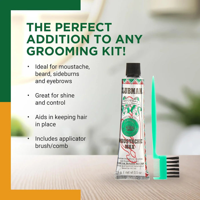Clubman Moustache Wax - Chestnut 0.5 oz
