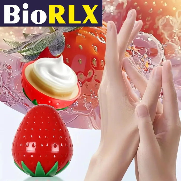 BioRLX Strawberry Milk Hand Cream - Hydrating Hand Moisturizer, Lightweight, Fast-Absorbing Hand Moisturizer for Women & Men