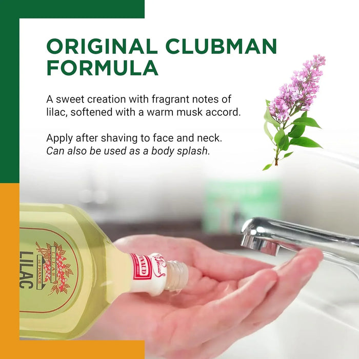 CLUBMAN Lilac Vegetal After Shave Lotion, 12.5 oz