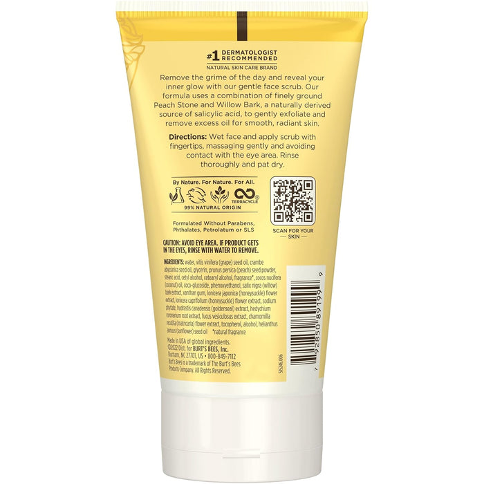 Gommage profond des pores à l'écorce de pêche et de saule par Burts Bees pour femme - Gommage 4 oz - Paquet de 6