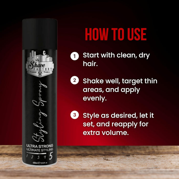 The Shave Factory Hair Styling Spray 25.3 oz.