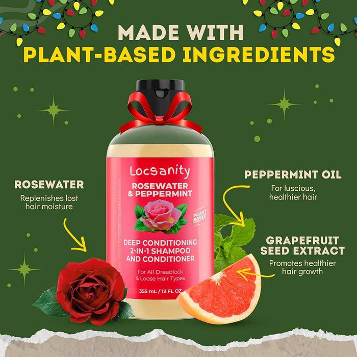 Rosewater and Peppermint Moisturizing, Conditioning and Nourishing Shampoo