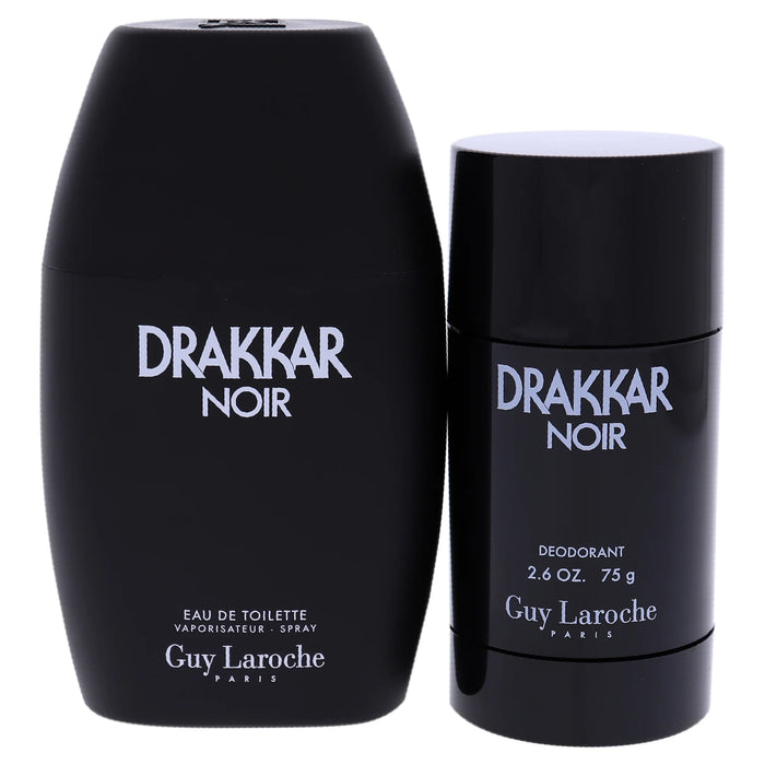 Drakkar Noir by Guy Laroche for Men - 2 pc Gift Set 3.4 oz EDT and 2.5 oz Deodorant Stick