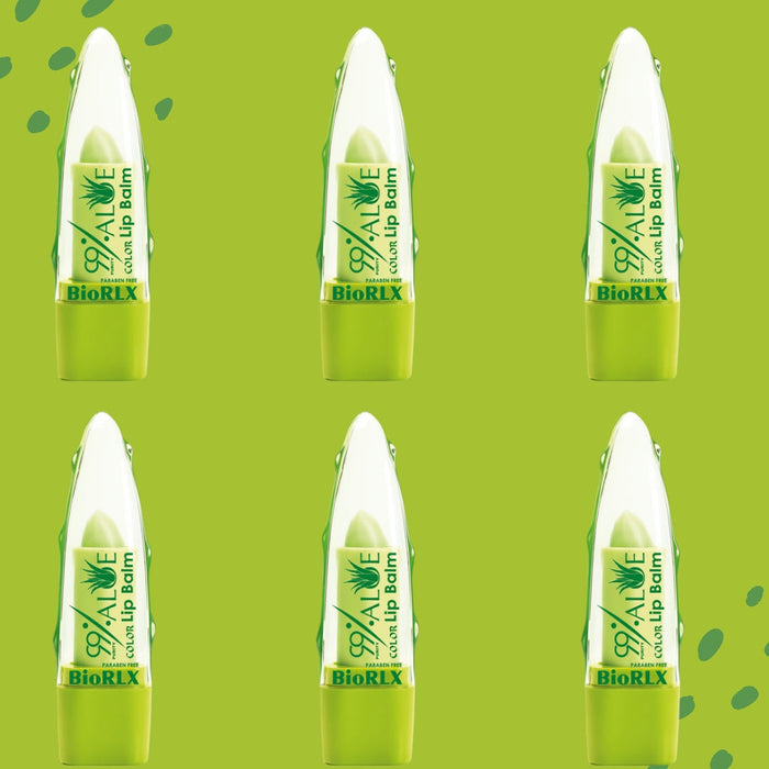 BioRLX 99% Pure Aloe Vera Tinted Moisturizing Lip Balm (Multipack)