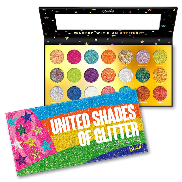 United Shades of Glitter -  21 Pressed Glitter Eyeshadow Palette