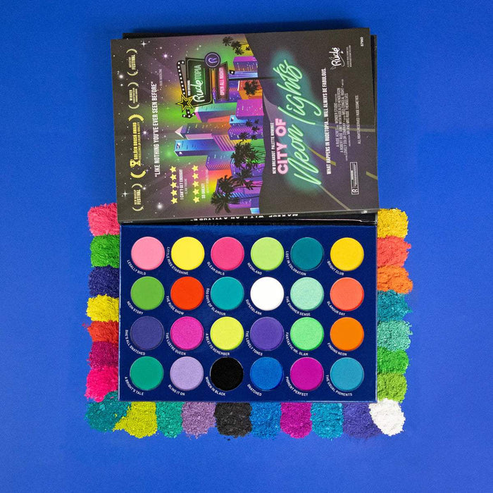 RUDE City of Neon Lights - 24 Vibrant Pigment & Eyeshadow Palette