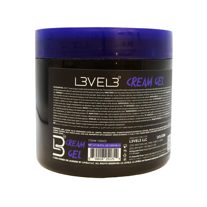 Crema gel para el cabello LV3 16.9 oz