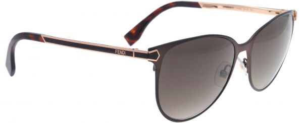 Fendi FF 0022-S 7WGHA - Semi Matte Brown by Fendi for Women - 57-15-140 mm Sunglasses