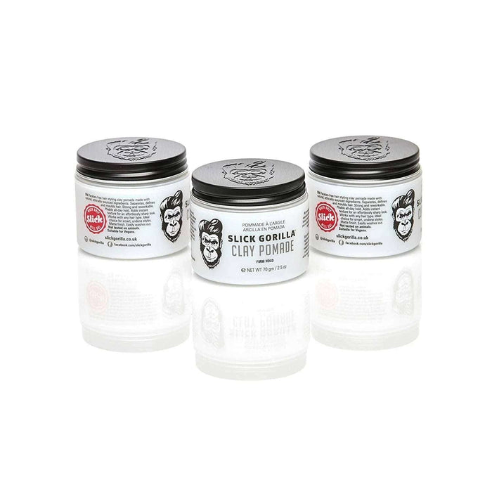 3 Pcs Slick Gorilla Clay Pomade Firm Hold - 2.5 oz (70 gm)