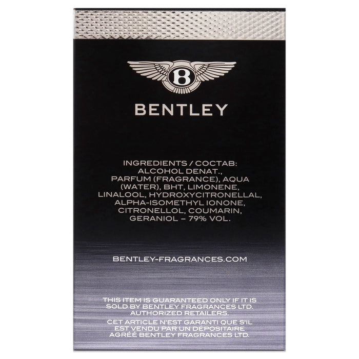 Bentley Black Edition de Bentley pour homme - Vaporisateur EDP de 3,4 oz