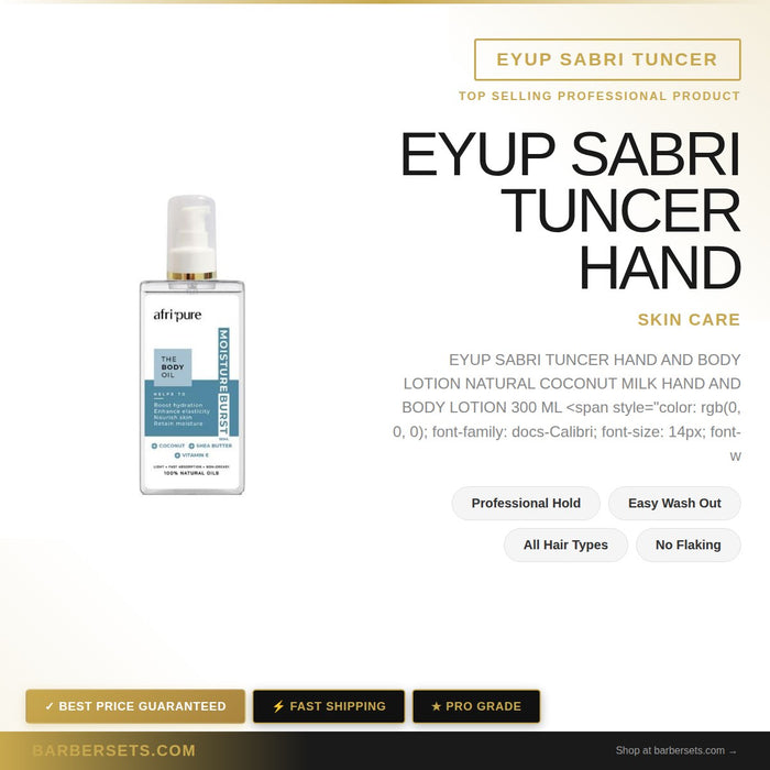 EYUP SABRI TUNCER  HAND AND BODY LOTION NATURAL  COCONUT MILK  HAND AND BODY  LOTION 300 ML NATURAL  COCONUT MILK  HAND AND BODY  LOTION 300 ML
