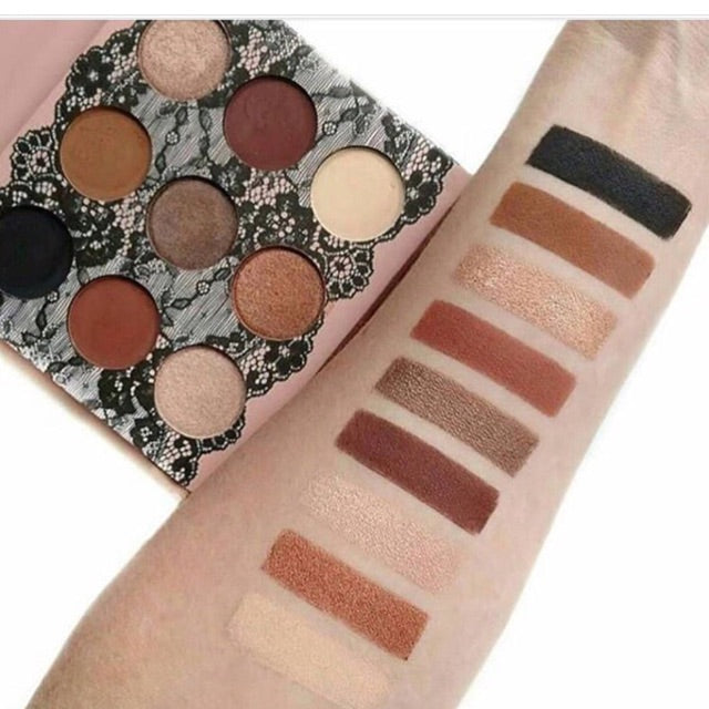 BEAUTY CREACIONES Boudoir Shadows Paleta de sombras de ojos de 9 tonos - A