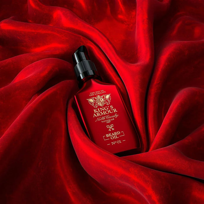 King’s Armour Beard Oil (1.69 oz) – Softens, Strengthens, Grows and Grooms – Unique Oils of Jojoba, Argan, and Sweet Almond – Refreshes All Day Long with Its Magical Scent