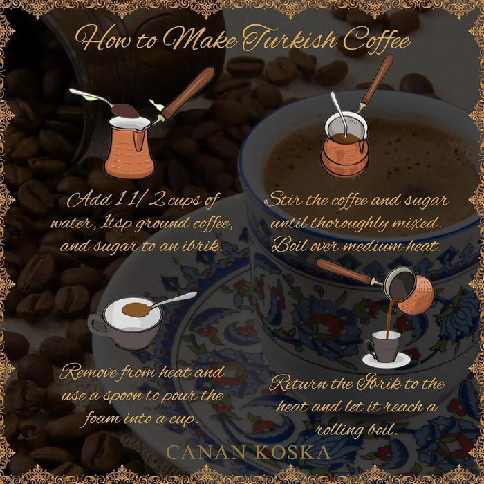 Canan Koska Turkish Coffee Medium Roast Ground Coffee 100% Arabica