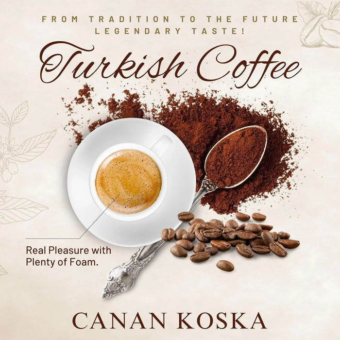 Canan Koska Turkish Coffee Medium Roast Ground Coffee 100% Arabica