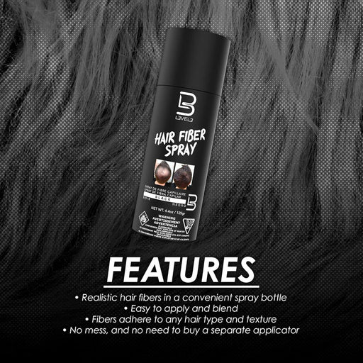 LV3 BLACK HAIR FIBER SPRAY