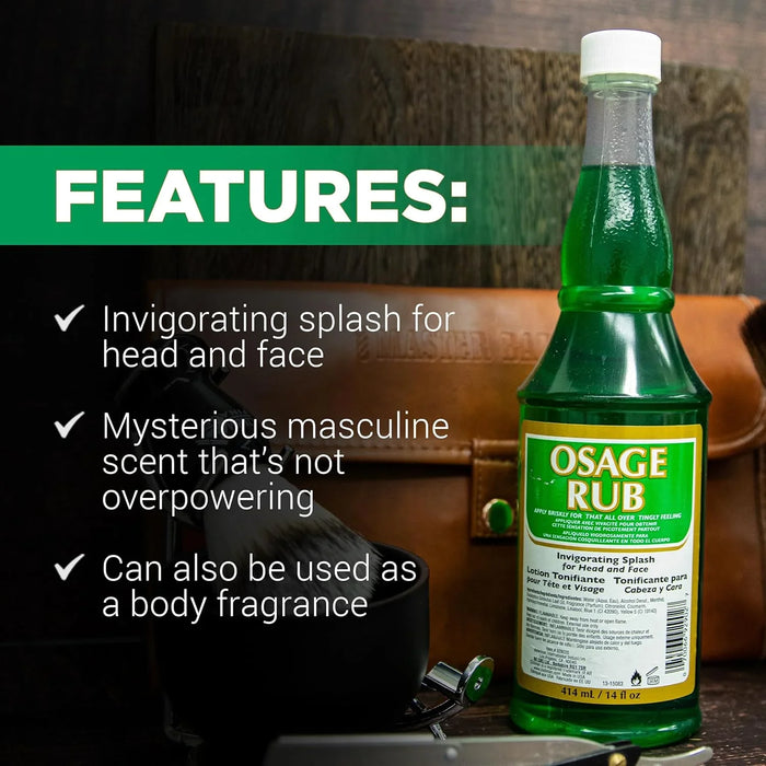 Clubman Jeris Osage Rub for Face and Scalp 14 oz