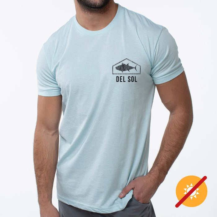 T-shirt classique pour hommes - Big Fish-Ice Blue par DelSol pour hommes - T-shirt 1 pièce (moyen)