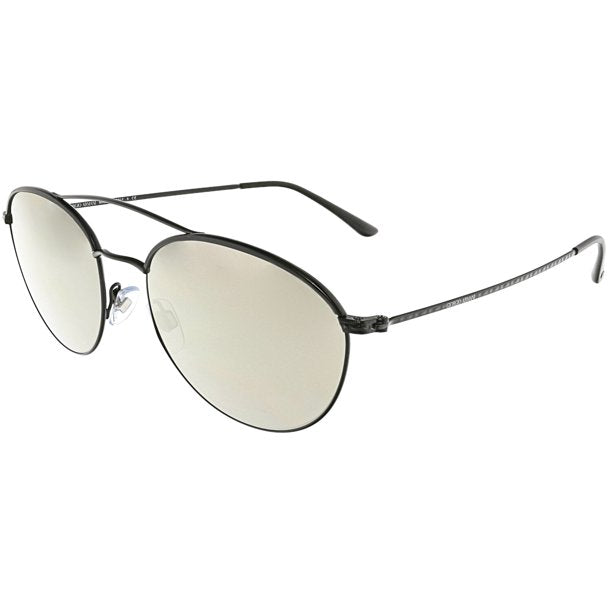 Giorgio Armani AR 6032J 3001-5A Frames of Life-Matte Black-Light Brown Dark Gold by Giorgio Armani for Women - 55-18-140 mm Sunglasses