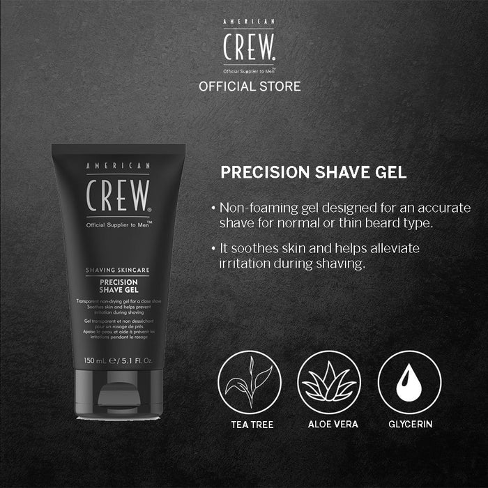 Crema de afeitar hidratante de American Crew para hombres - Crema de afeitar de 5.1 oz