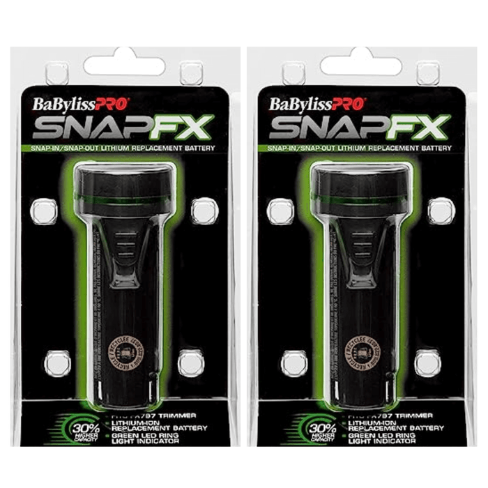 BaBylissPRO SNAPFX Batería de repuesto de mayor capacidad para recortadora FX797 #FXBPT33 (paquete de 2)