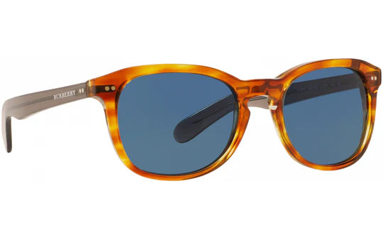 Burberry BE 4214 3550-80 - Amber Horn-Dark Blue par Burberry pour Homme - 55-20-140 mm Lunettes de soleil