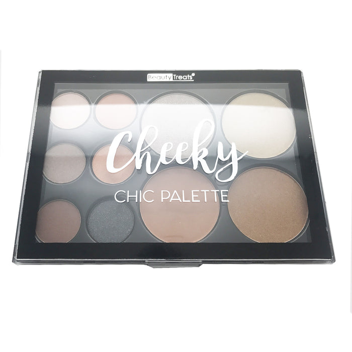 BEAUTY TREATS Ensemble de présentation de palette Cheeky Chic, 12 pièces