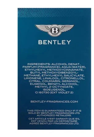 Bentley Azure by Bentley for Men - 3.4 oz EDT Spray