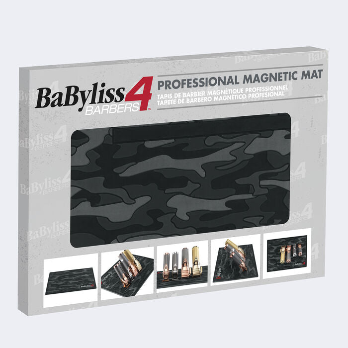 BaBylissPRO Tapete de peluquero con tira magnética de camuflaje negro 