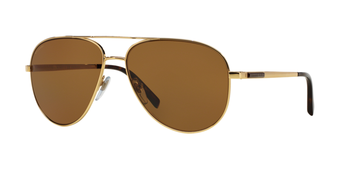 Bvlgari BV5029K 391-83 - Gold Plated-Brown Polarized by Bvlgari for Men - 61-15-140 mm Sunglasses