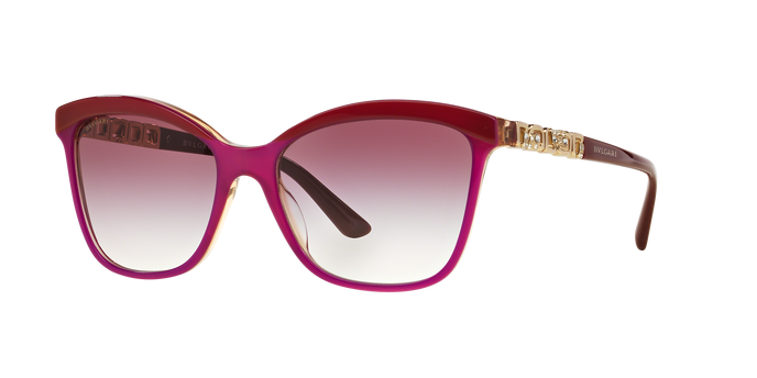 Bvlgari BV 8163-B 5386-8H - Top Burgundy Fuchsia-Violet Gradient by Bvlgari for Women - 56-17-140 mm Sunglasses