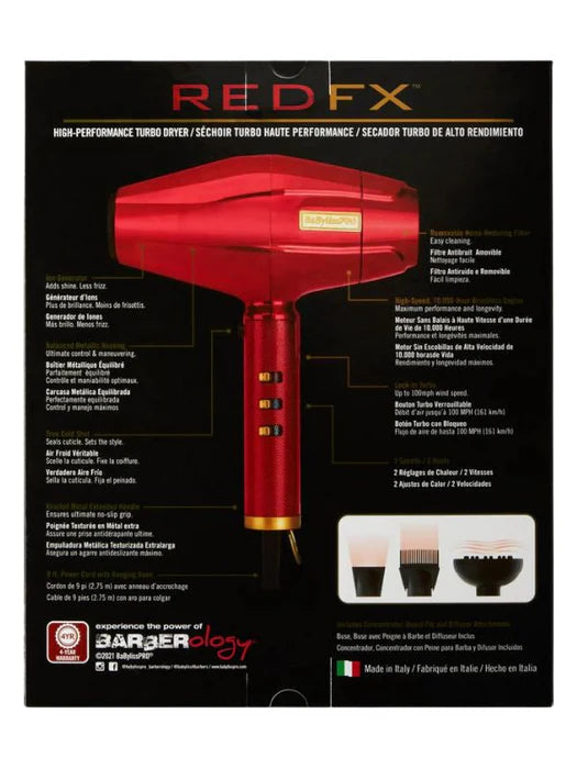 BaBylissPRO Influencer Collection RedFX Dryer