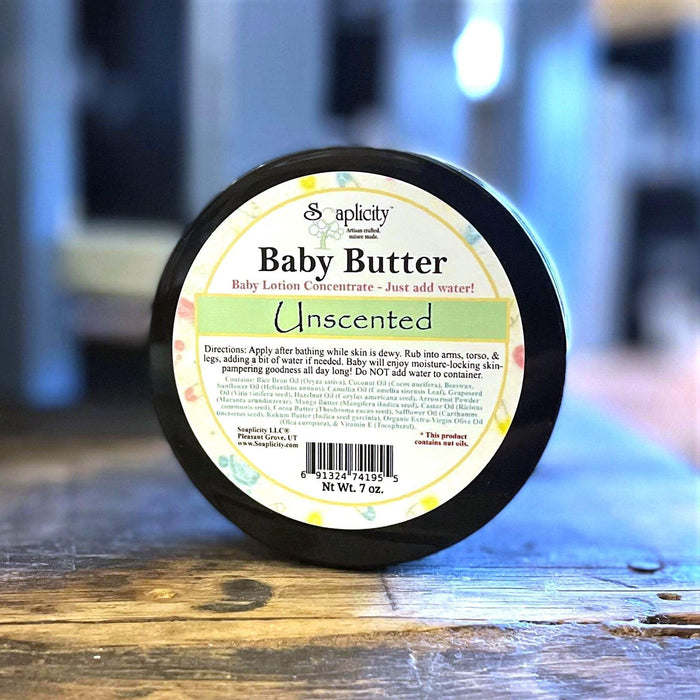 Beurre corporel lotion pour bébé - Non parfumé pour les nourrissons et les tout-petits 