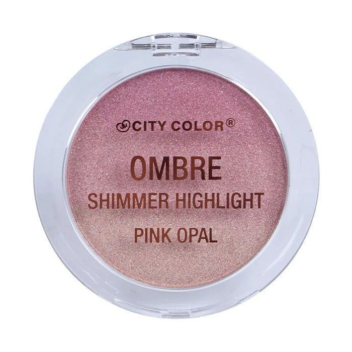 CITY COLOR Shimmer Ombre Highlight - Ensemble de présentation opale rose, 12 pièces