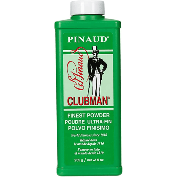 Clubman Pinaud Polvo más fino para después del afeitado o corte de pelo, blanco 9 oz
