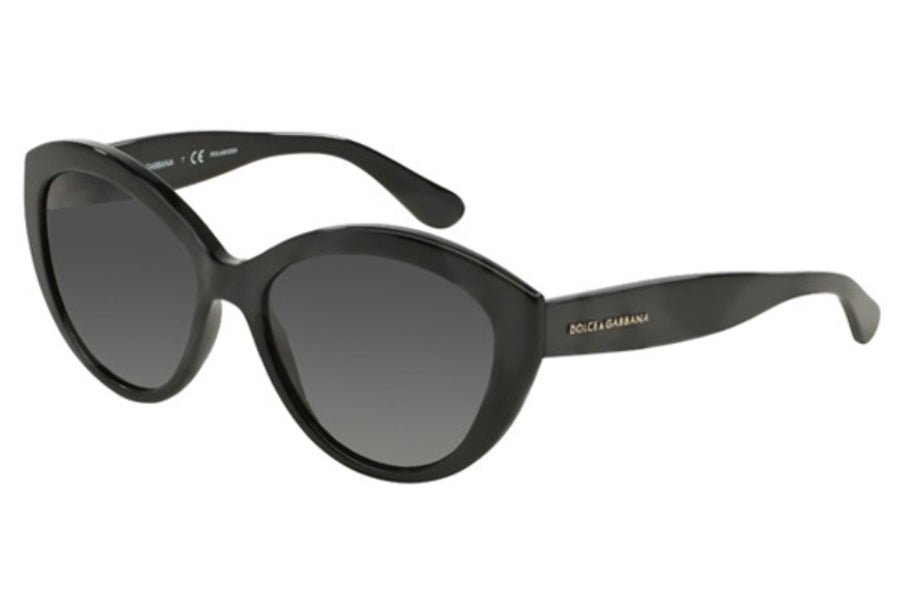 Dolce and Gabbana DG 4239 501-T3 - Black-Grey Polarized by Dolce and Gabbana for Women - 56-17-140 mm Sunglasses