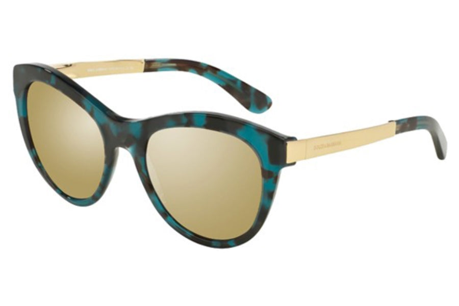 Dolce and Gabbana DG 4243 2887-6G - Havana Blue-Light Brown by Dolce and Gabbana for Women - 53-19-140 mm Sunglasses