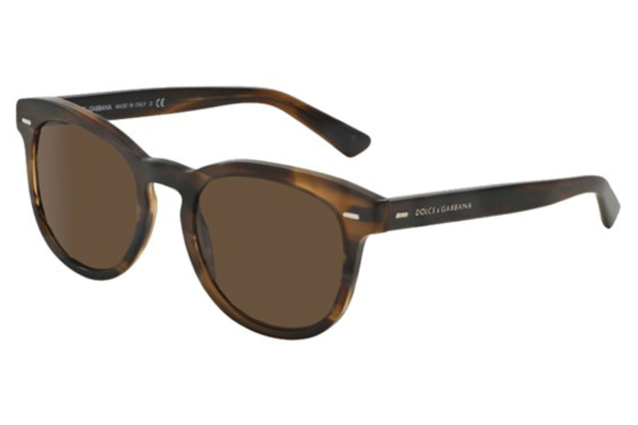 Dolce and Gabbana DG 4254 2964-73 - Striped Matte Tobacco-Brown by Dolce and Gabbana for Men - 51-20-145 mm Sunglasses