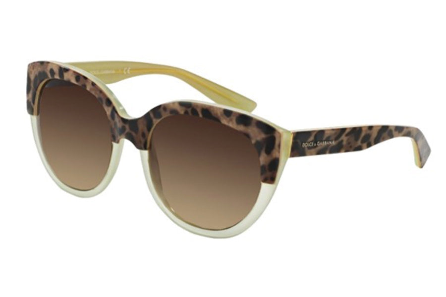 Dolce and Gabbana DG 4259 2950-13 - Top Animalier On Lime- Brown Gradient by Dolce and Gabbana for Women - 54-20-140 mm Sunglasses