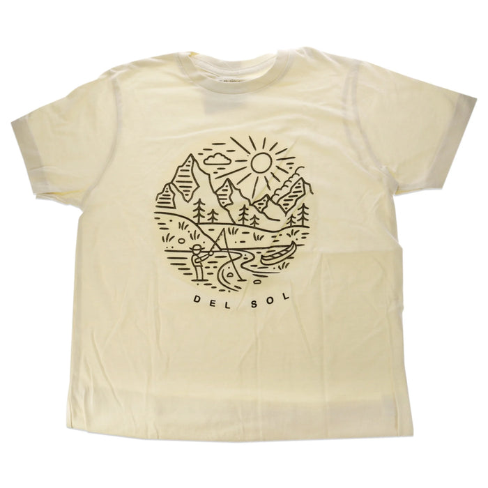 Kids Crew Tee - Fish Scene - Naturel par DelSol pour enfants - 1 Pc T-Shirt (YXS)