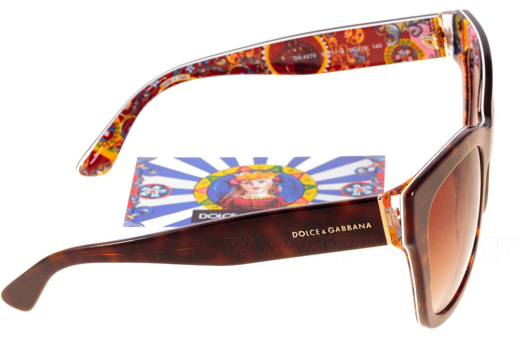 Dolce and Gabbana DG 4270 3037-13 - Havana Handcart-Brown Dégradé de Dolce and Gabbana pour Femme - 55-19-140 mm Lunettes de soleil