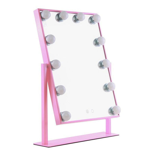 12 Bulb Vanity Mirror - Pink Berry - BarberSets