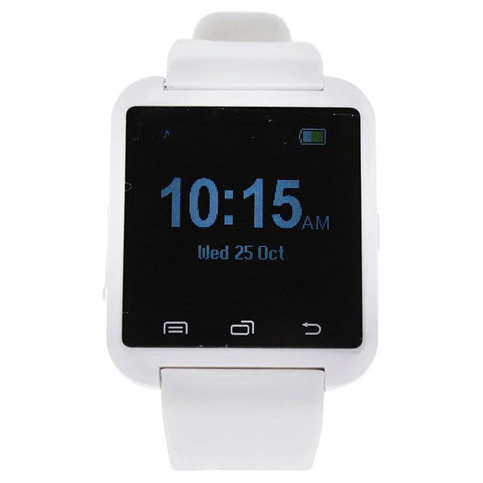 EK-A1 Montre Connectee White Silicone Strap Smart Watch by Eclock for Men - 1 Pc Watch