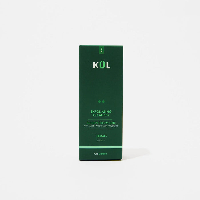 Exfoliating Cleanser Full Spectrum 100mg CBD by Kul CBD for Unisex - 4 oz Cleanser