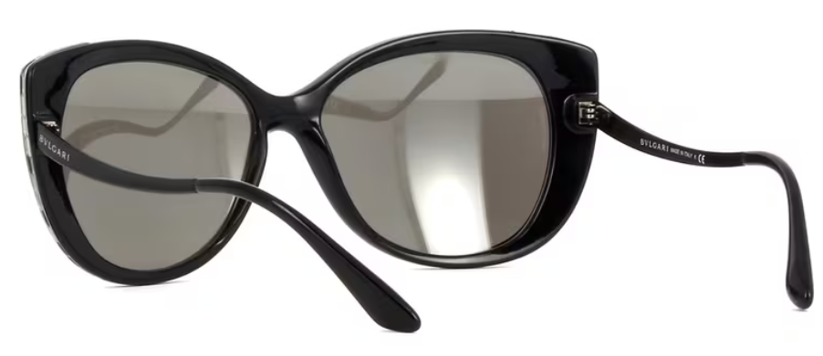 Bvlgari BV8178 901-6G - Black-Light Grey Silver by Bvlgari for Women - 57-15-135 mm Sunglasses