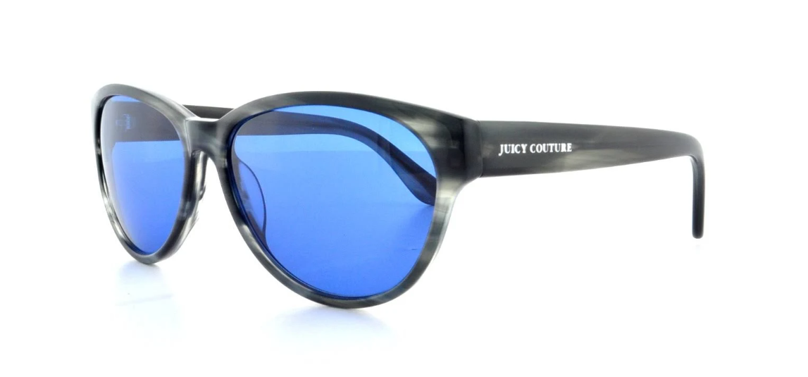 Juicy Couture Juicy 523-S Shiny Black - Blue by Juicy Couture for Women - 57-15-130 mm Sunglasses