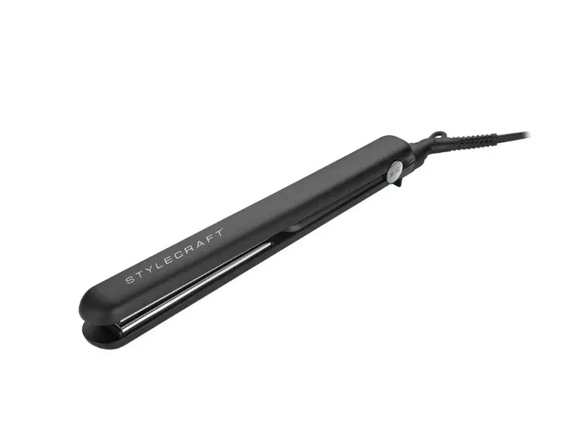 Stylecraft Stay Temp Flat Iron - Professional 1-Inch Flat Iron with Titanium Plates