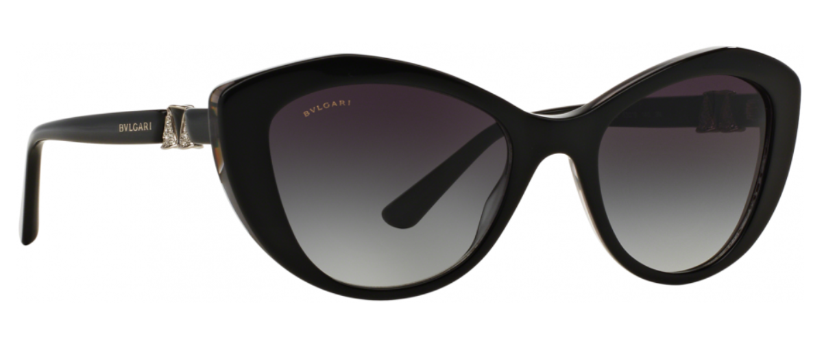 Bvlgari BV8168B 5381-8G - Top Black On Grey Crystal-Grey Gradient by Bvlgari for Women - 53-19-140 mm Sunglasses